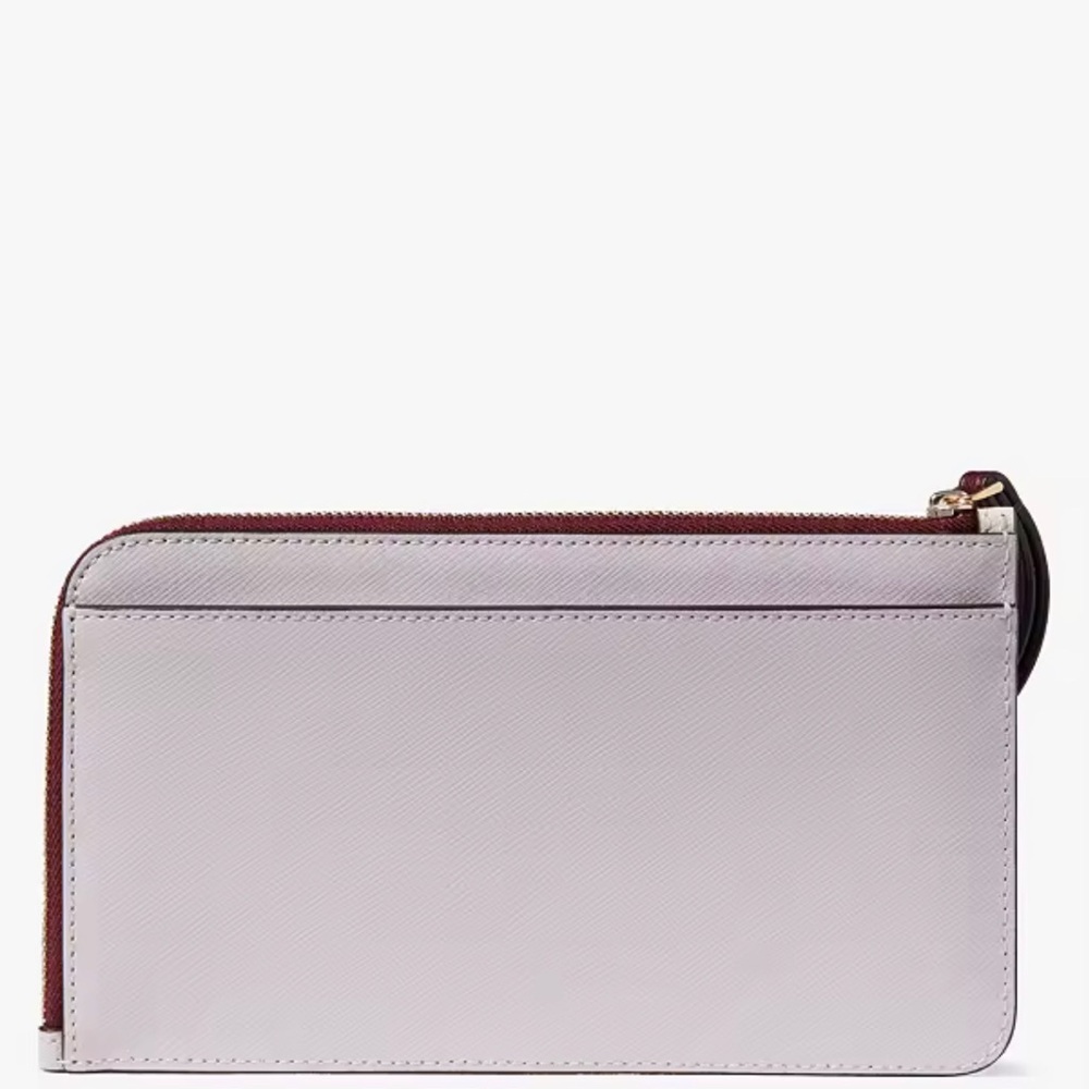 NWT ♠️💜Kate Spade ♠️💜 Lucy Medium L-Zip Wristlet - Picture 3 of 3